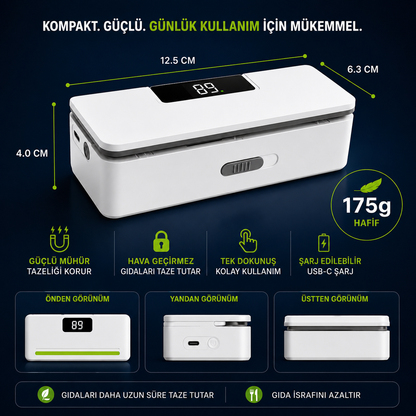 Saklagitsin™ Şarjlı Poşet Kapatıcı