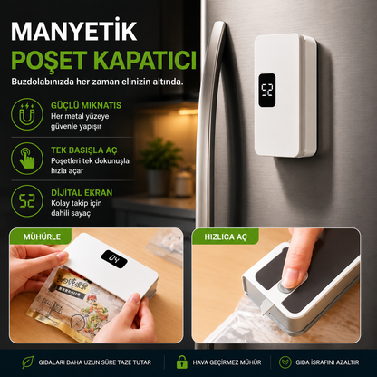 Saklagitsin™ Şarjlı Poşet Kapatıcı